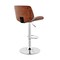 Armen Living Brock Adjustable Gray Faux Leather and Walnut Wood with Chrome Finish Bar Stool LCBCBAWAGR - alternate 2